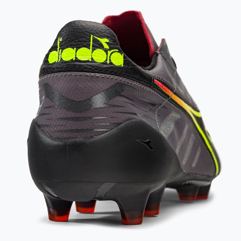 Vyriški futbolo bateliai Diadora Brasil Elite Veloce ITA LPX juodi ir bordiniai DD-101.178785-D0136-43 9