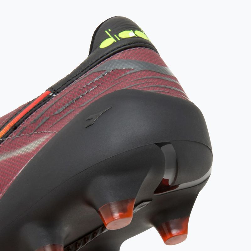 Vyriški futbolo bateliai Diadora Brasil Elite Veloce ITA LPX juodi ir bordiniai DD-101.178785-D0136-43 15