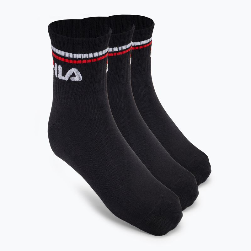 Kojinės Fila Unisex Quarter 3 Pack black