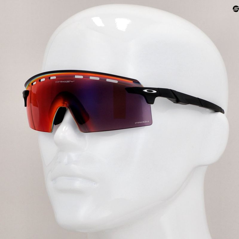 Oakley Encoder Strike Vented matiniai juodi/prizminiai kelių dviračių akiniai 0OO9235 14