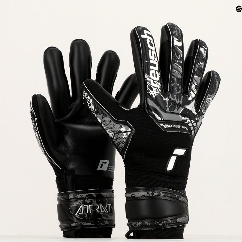 Reusch Attrakt Infinity Finger Support Vartininko pirštinės juodos 5370720-7700 9