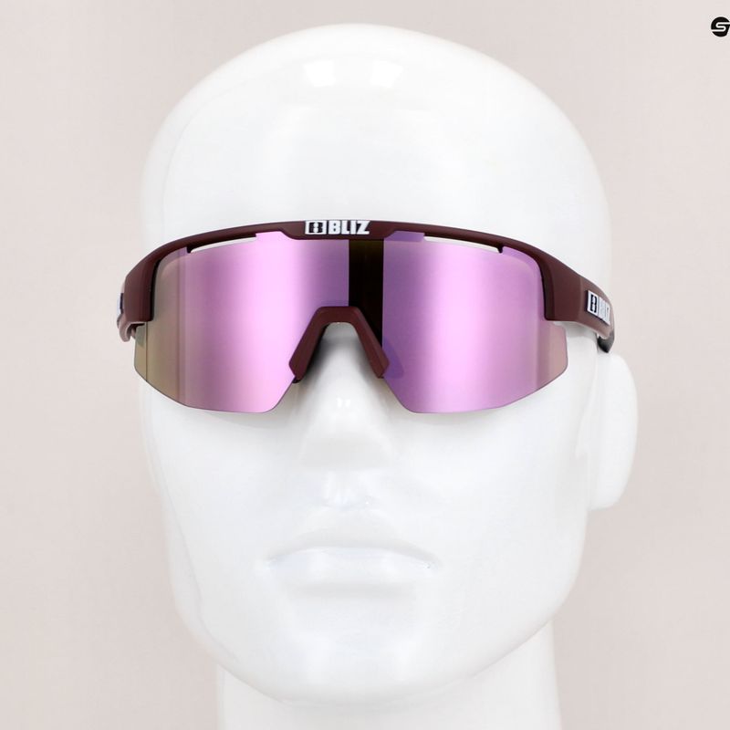 Bliz Matrix maži dviratininkų akiniai bordo/rudos spalvos rose multi 6