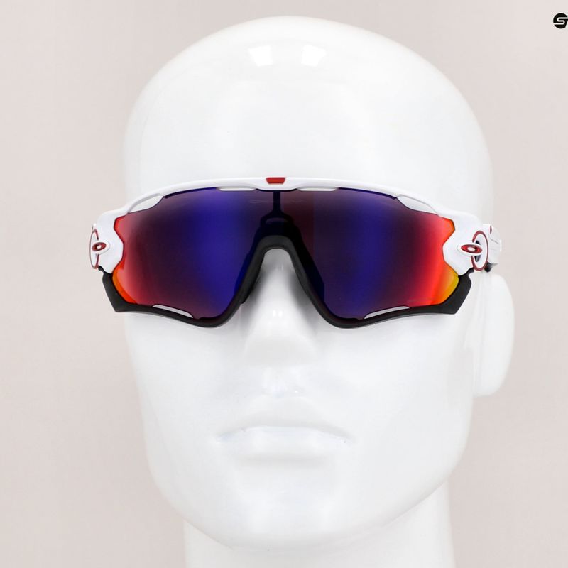 Oakley Jawbreaker poliruoti balti/prizminiai dviračių akiniai 0OO9290 7