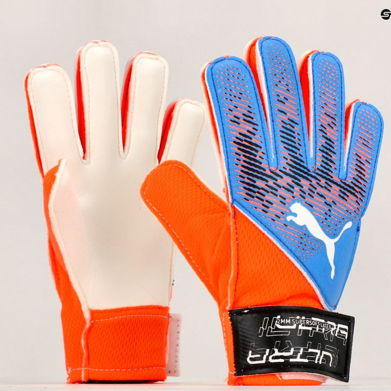 PUMA vaikiškos vartininko pirštinės Ultra Grip 4 RC ultra orange/blue glimmer 7