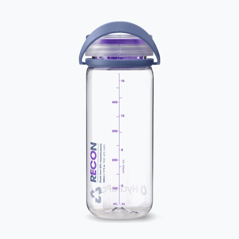 Turistinis butelis HydraPak Recon 500 ml clear/iris violet 2