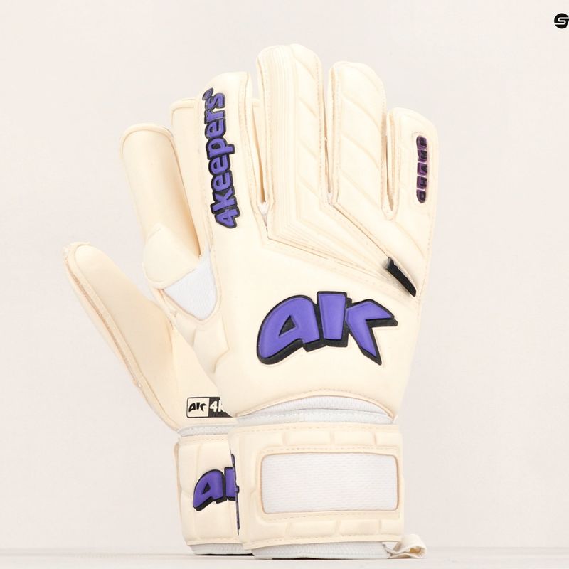 4keepers Champ Purple V RF baltos/violetinės vartininko pirštinės 11