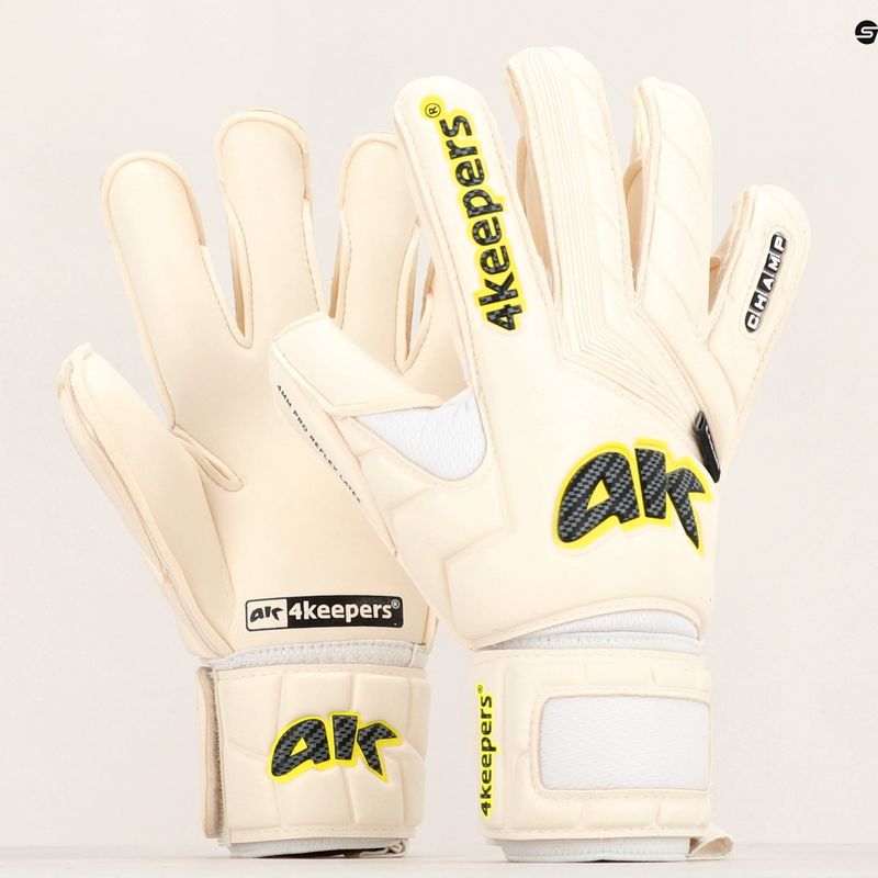 4keepers Champ Carbo V HB vartininko pirštinės balta/geltona 11