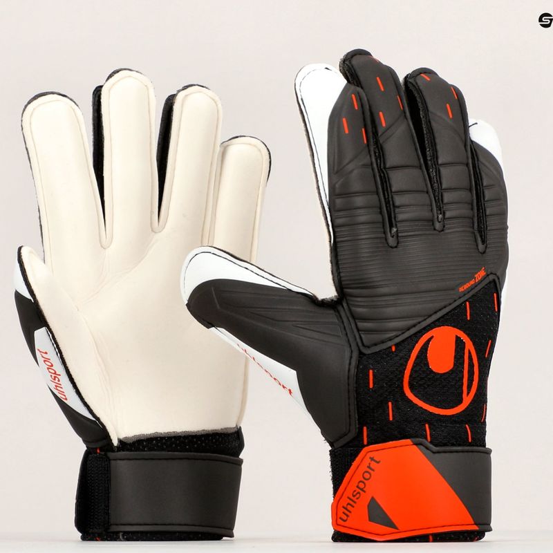 Uhlsport Speed Contact Starter Soft vartininko pirštinės juodai baltos 101126901 9