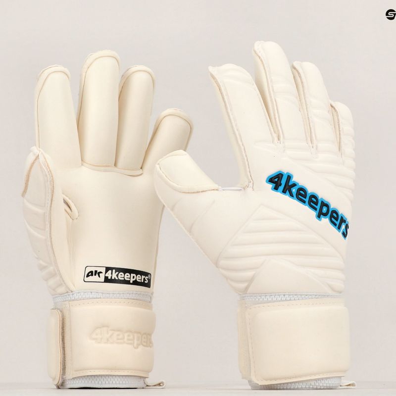 4keepers Retro IV RF vaikiškos vartininko pirštinės baltos spalvos 11