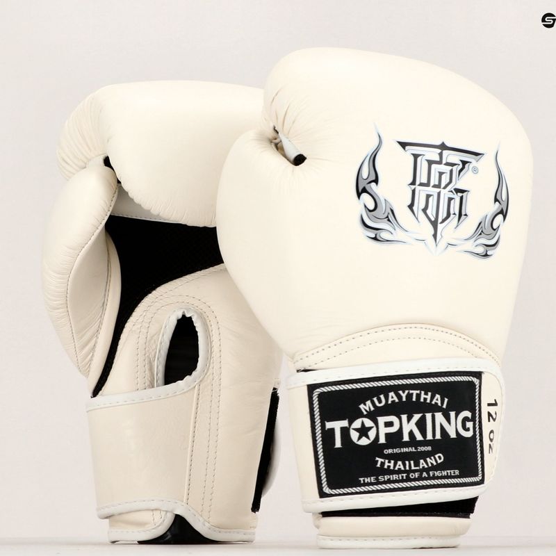 Top King Muay Thai bokso pirštinės Super Air white 6