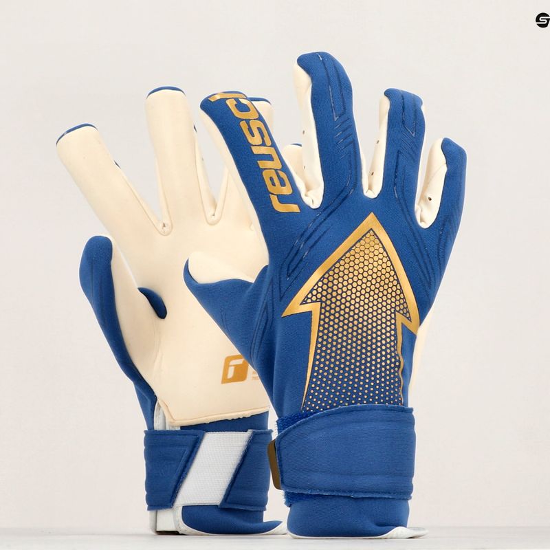 Reusch Arrow Gold X mėlynos vartininko pirštinės 5270908-4026 10