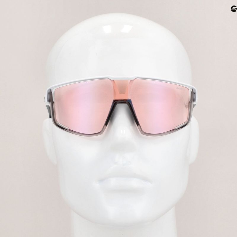 "Julbo Fury Reactiv 1-3 High Contrast" matinės baltos/permatomos pilkos spalvos dviratininkų akiniai 6