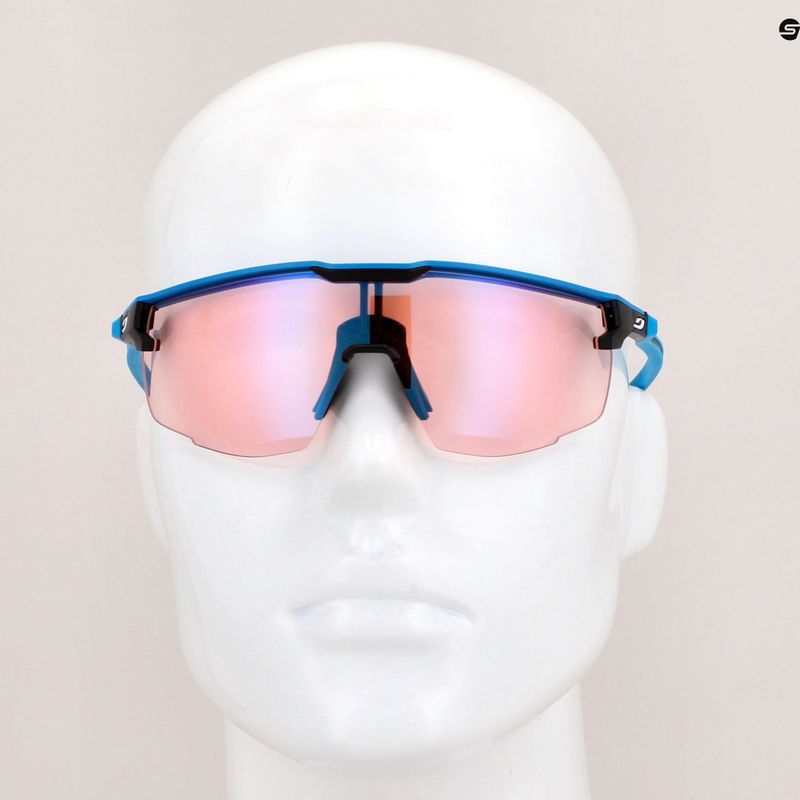 Julbo Ultimate Reactiv 1-3 High Contrast matiniai mėlyni/juodi dviratininkų akiniai 9