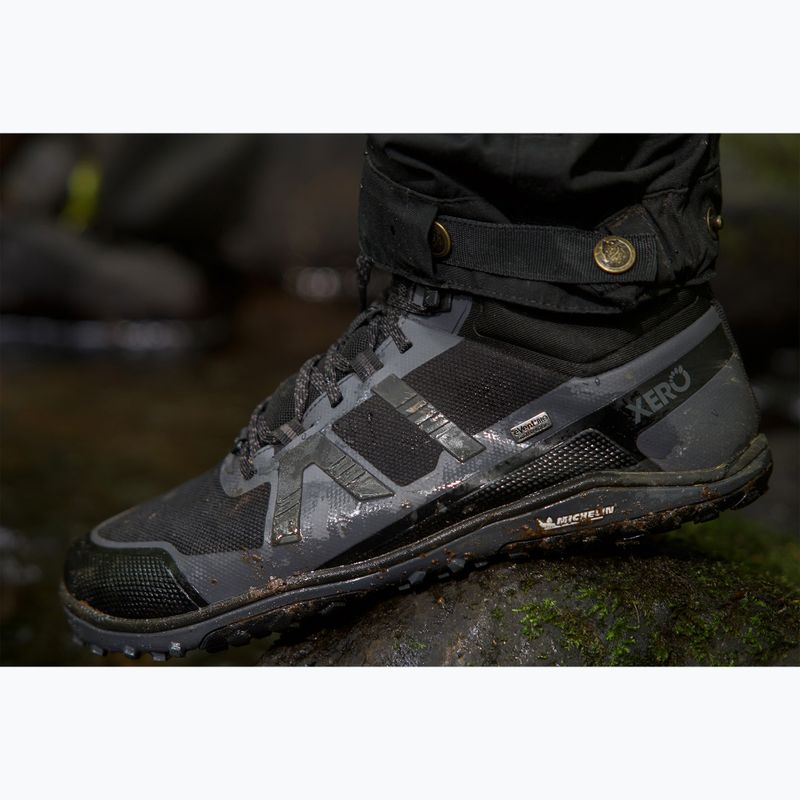 Barefoot batai Xero Shoes Scrambler Mid II WP black/asphalt 9