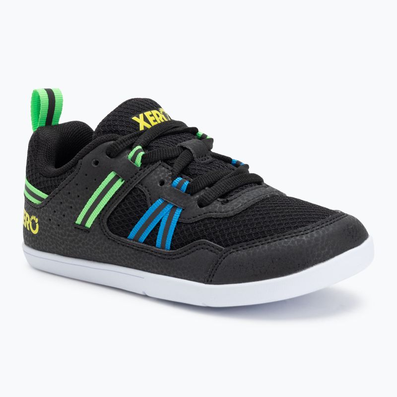 Vaikiški barefoot batai Xero Shoes Prio black/ lime