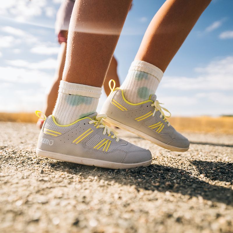 Vaikiški barefoot batai Xero Shoes Prio lunar rock/sunny lime 7