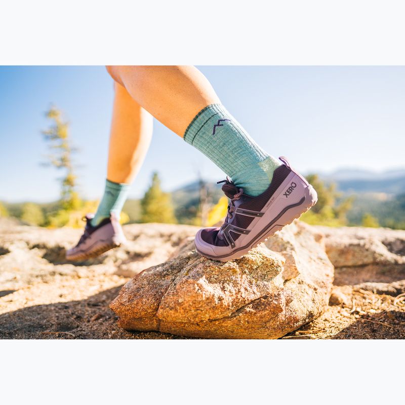 Moteriški barefoot batai Xero Shoes Scrambler Trail Low WP Plum perfect/sage purple 16