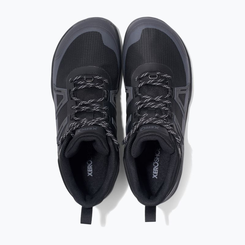 Vyriški barefoot batai Xero Shoes Scrambler Trail Mid WP juoda/asfaltas 12