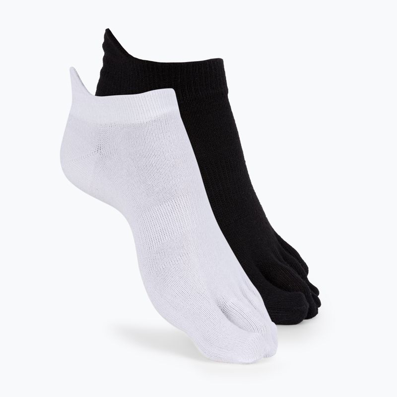 Vibram Fivefingers Athletic No-Show kojinės 2 poros juodos ir baltos S15N12PS