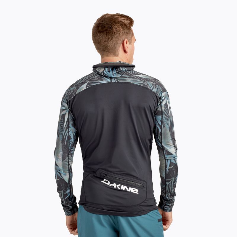Dakine Hd Snug Fit Rashguard plaukimo marškinėliai su gobtuvu black/grey DKA363M0004 2