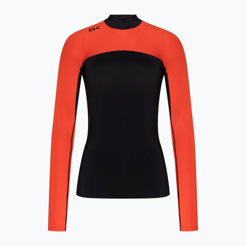 Dakine moteriški maudymosi marškinėliai Hd Snug Fit Rashguard black and red DKA651W0008 3