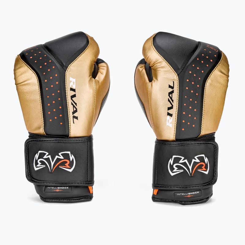 Bokso pirštinės Rival RB10 Intelli-Shock Bag black/gold 2