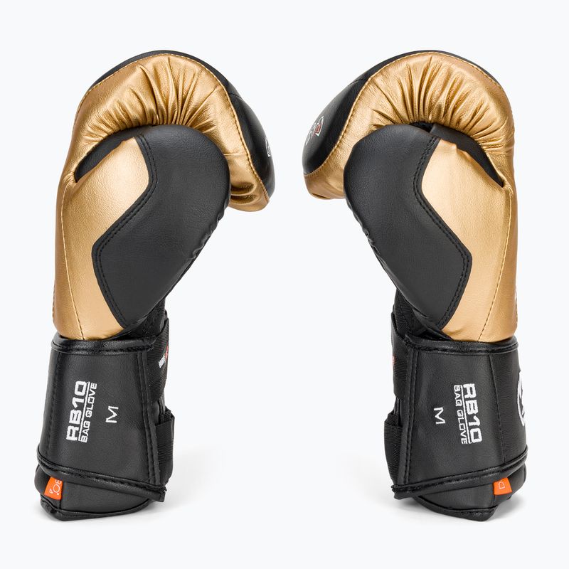 Bokso pirštinės Rival RB10 Intelli-Shock Bag black/gold 4