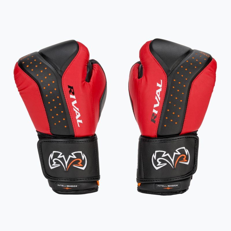 Bokso pirštinės Rival RB10 Intelli-Shock Bag black/red 2