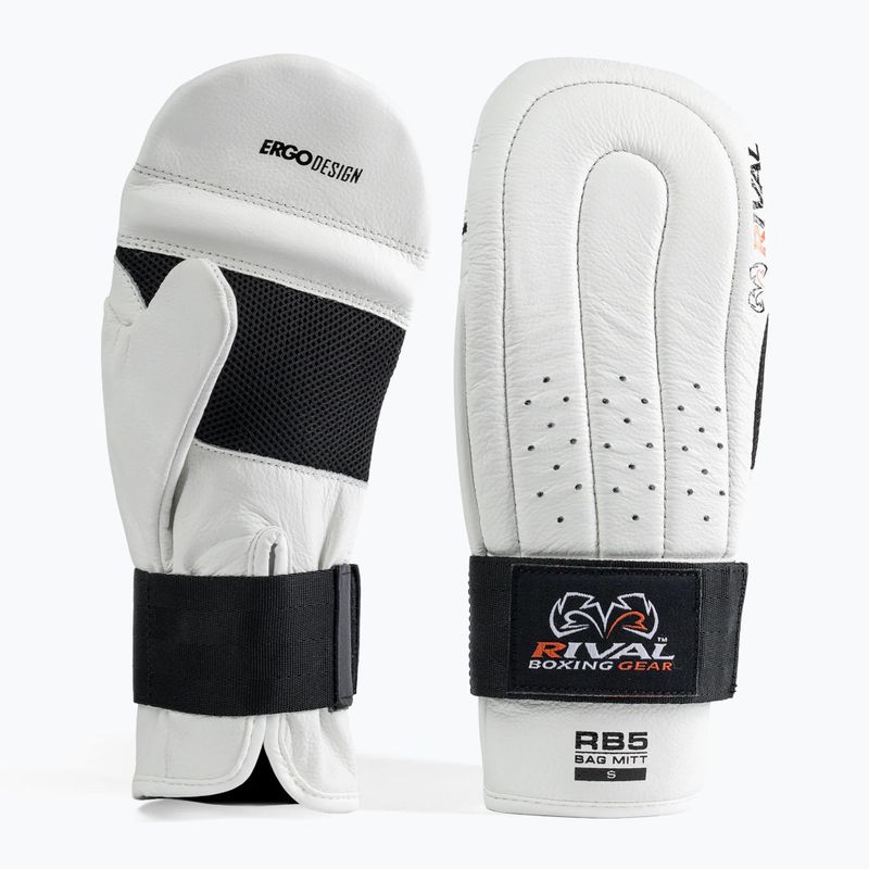 Bokso pirštinės Rival RB5 Bag Mitts white/black