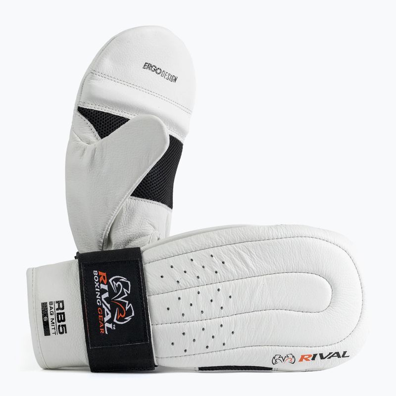 Bokso pirštinės Rival RB5 Bag Mitts white/black 2