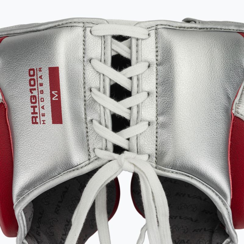 Bokso šalmas Rival RHG100 Professional Headgear red/silver 5