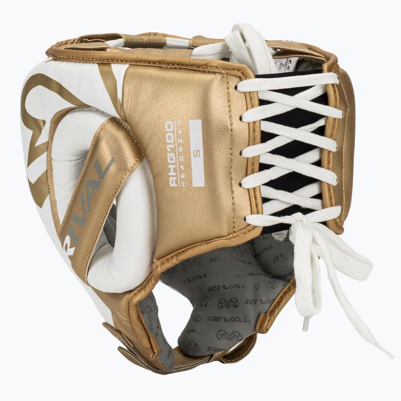 Bokso šalmas Rival RHG100 Professional Headgear white/gold 3