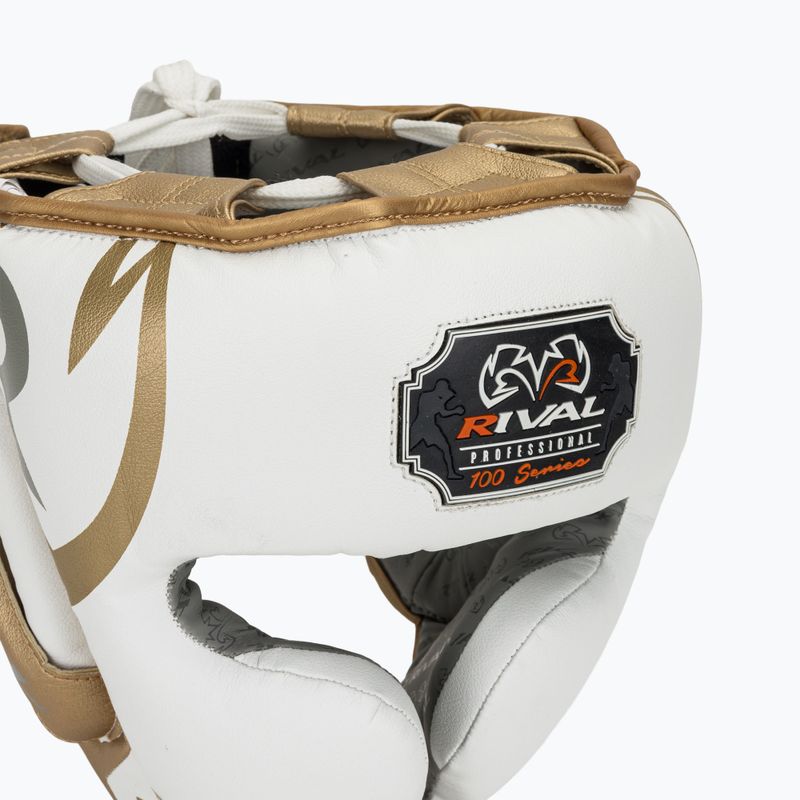 Bokso šalmas Rival RHG100 Professional Headgear white/gold 4