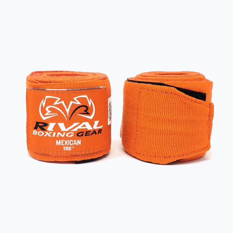 Bokso tvarsčiai Rival Mexican Handwraps 180 cm orange