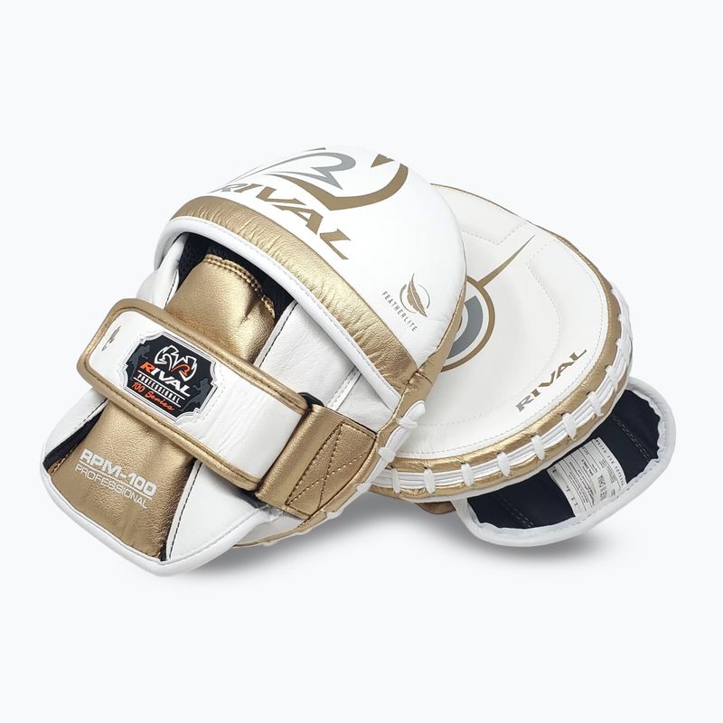 Treniruočių letenos Rival Professional Punch Mitts white/gold 3