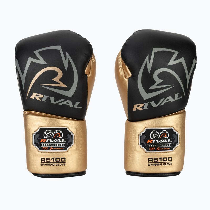Bokso pirštinės Rival RS100 Professional black/gold 2
