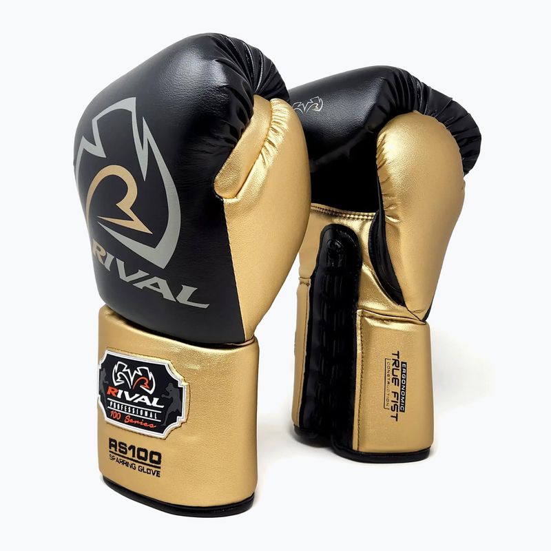 Bokso pirštinės Rival RS100 Professional black/gold 2