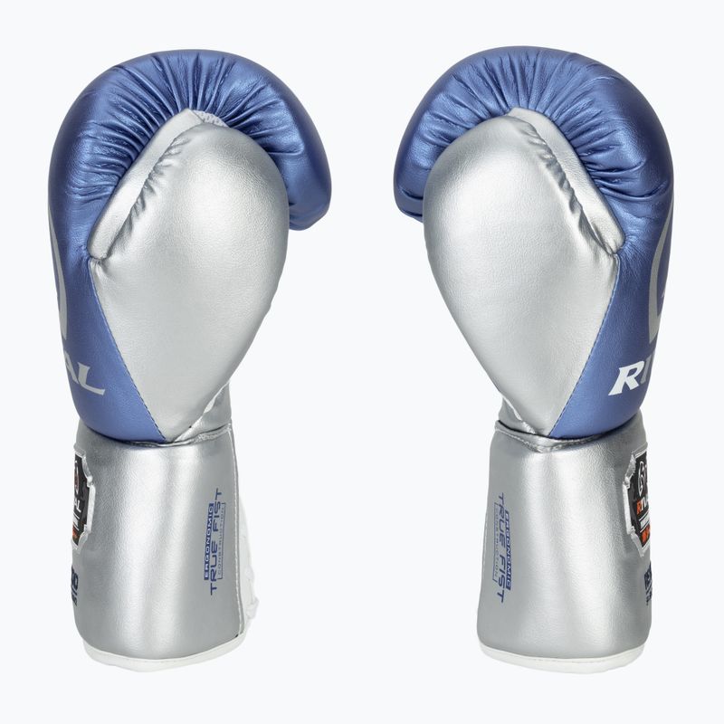 Bokso pirštinės Rival RS100 Professional blue/silver 4
