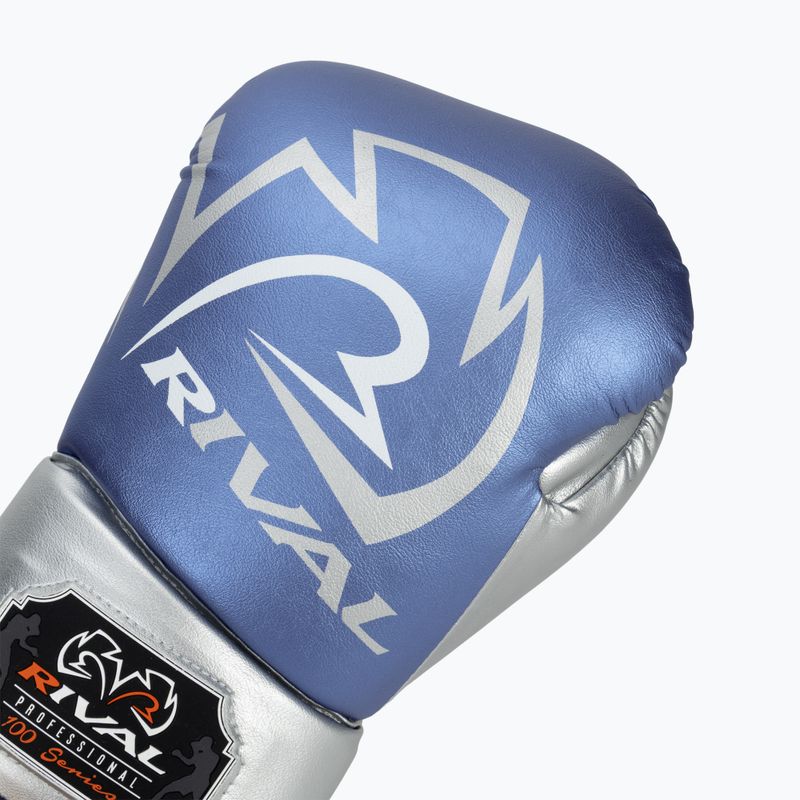 Bokso pirštinės Rival RS100 Professional blue/silver 5