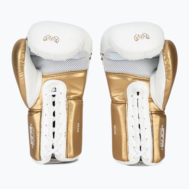 Bokso pirštinės Rival RS100 Professional white/gold 3