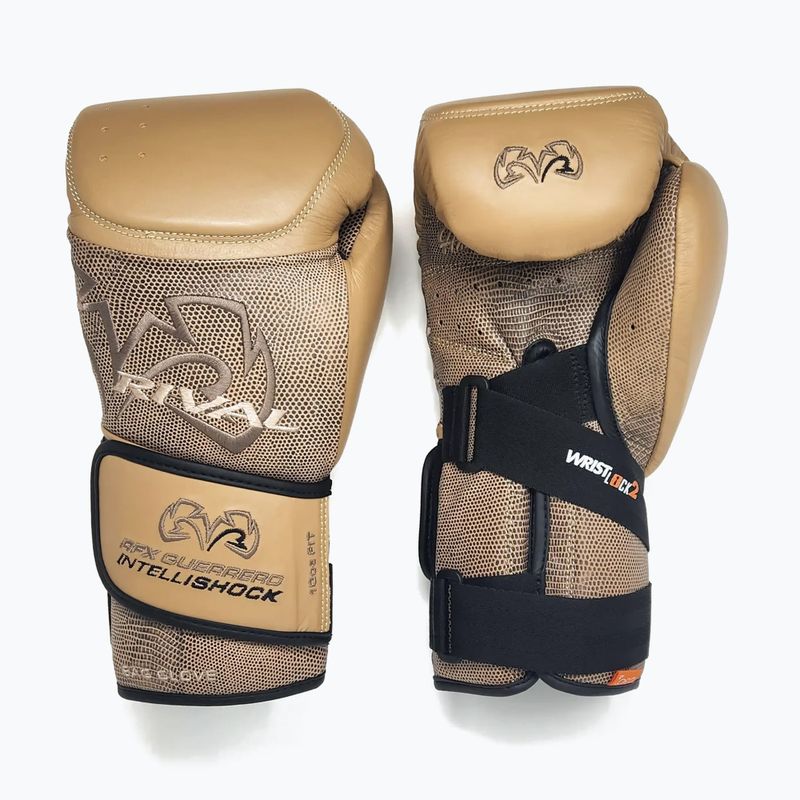 Bokso pirštinės Rival RFX-Guerrero Intelli-Shock Bag Snake Skin Edition beige