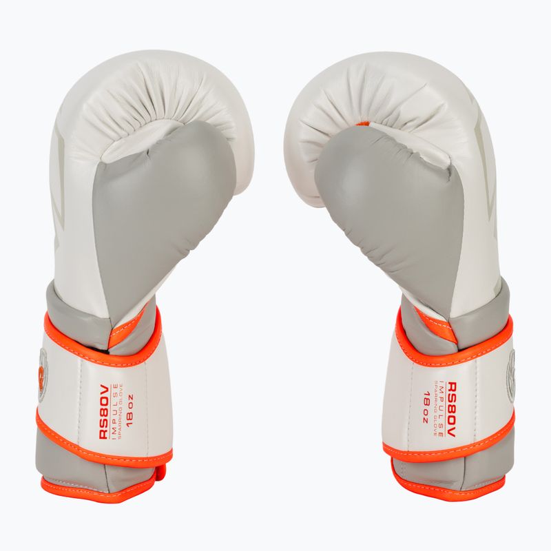 Bokso pirštinės Rival Impulse Sparring Gloves Gants white/orange 4