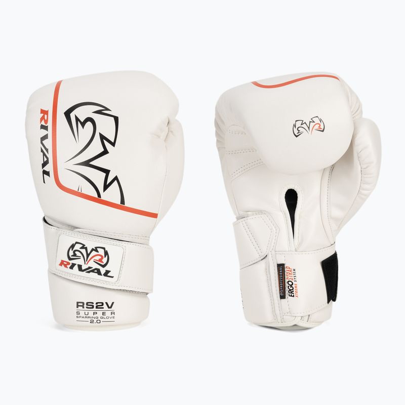 Bokso pirštinės Rival Super Sparring 2.0 white