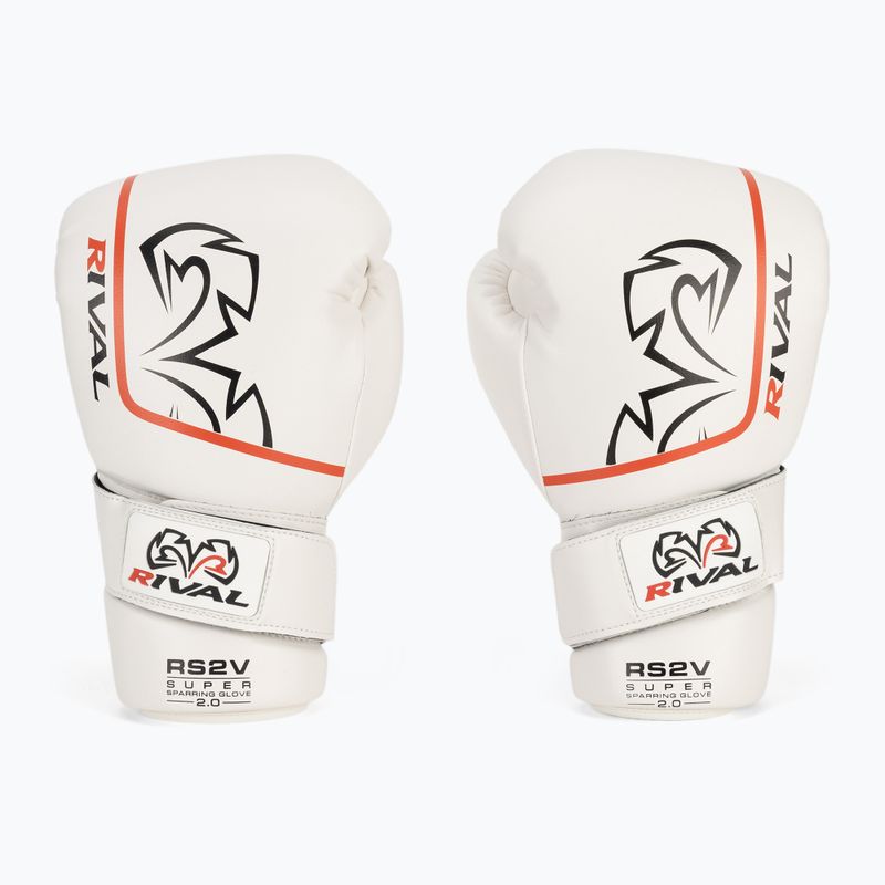 Bokso pirštinės Rival Super Sparring 2.0 white 2