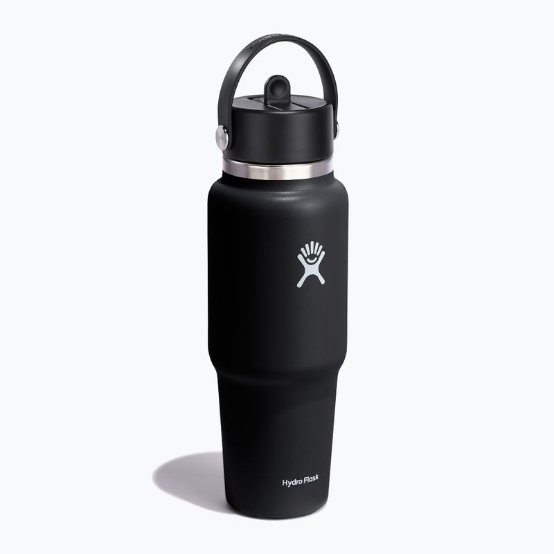 "Hydro Flask Wide Flex Straw" kelioninis terminis butelis 945 ml, juodas 2