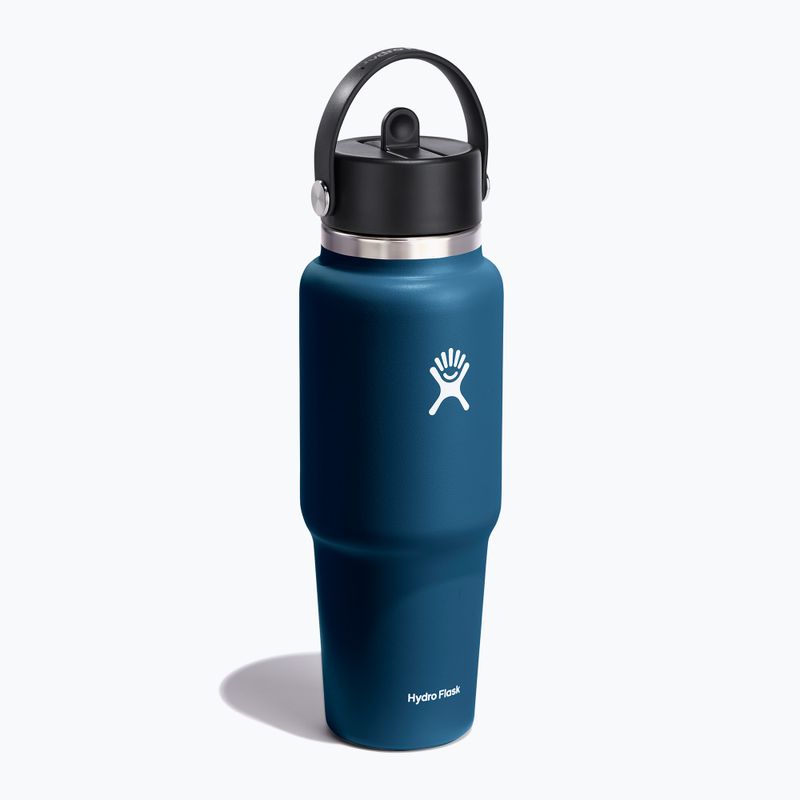 "Hydro Flask Wide Flex Straw" kelioninis terminis butelis 945 ml indigo spalvos 2