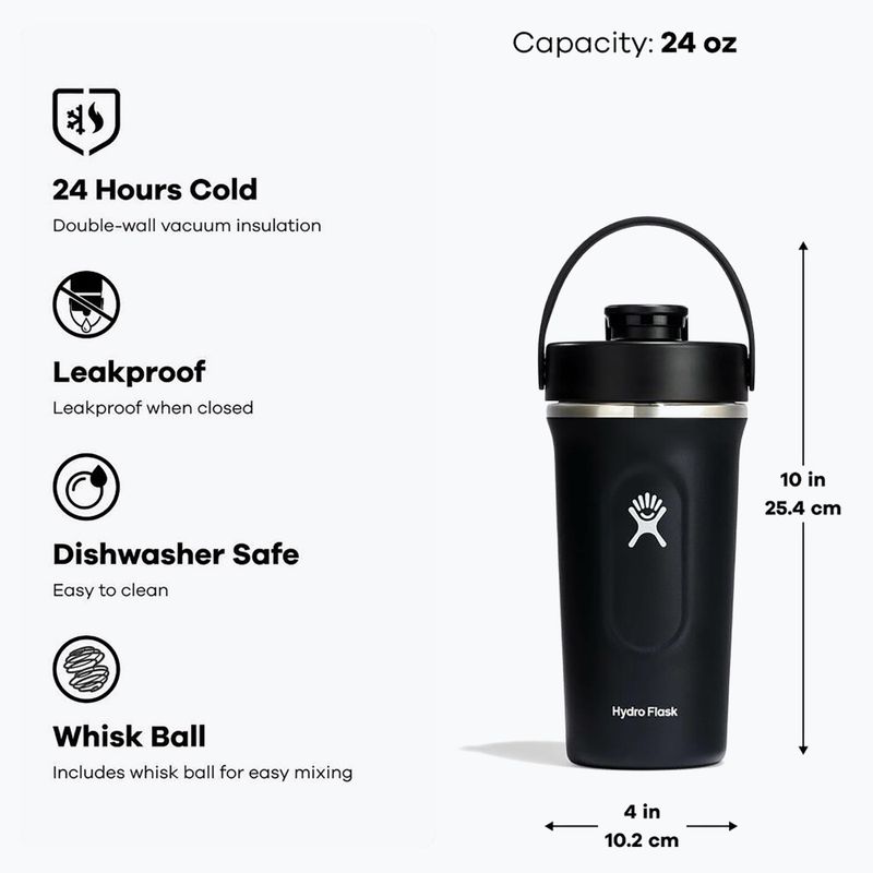 Shakeris Hydro Flask Insulated Shaker 710 ml black 5
