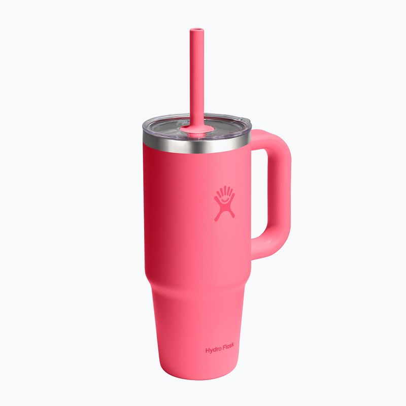 Puodelis Hydro Flask Travel Tumbler Clear Lid 710 ml popstar pink 2