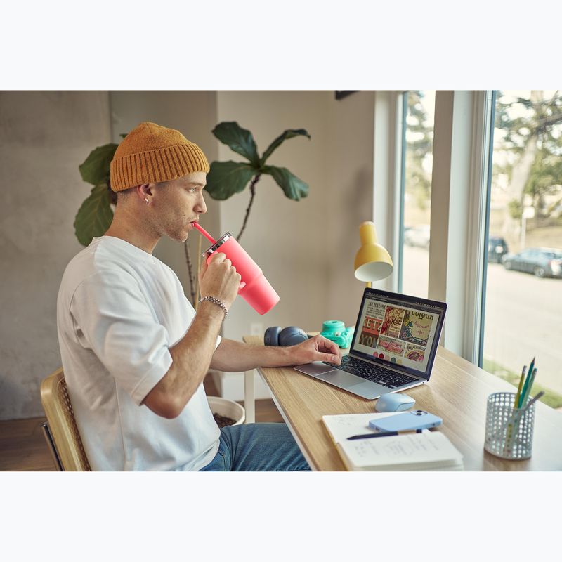 Puodelis Hydro Flask Travel Tumbler Clear Lid 710 ml popstar pink 8