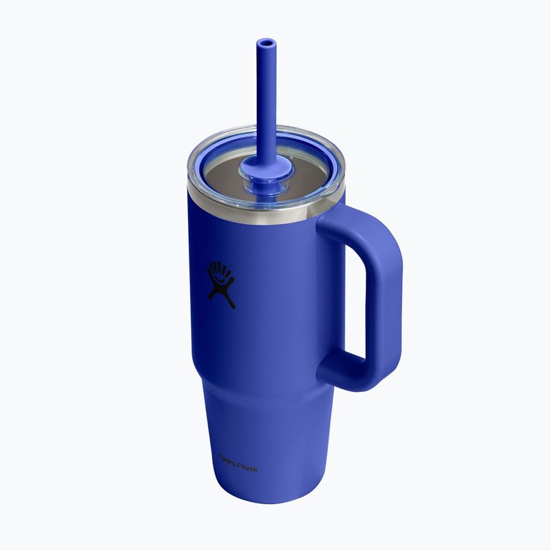 Puodelis Hydro Flask Travel Tumbler Clear Lid 710 ml capri blue 3